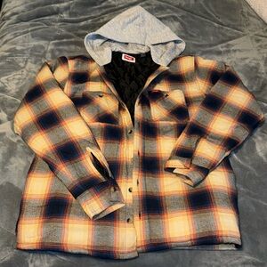 Lined insulated flannel hoodie